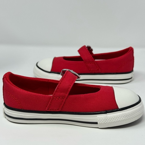 Converse Toddlers Little Kids Various Sizes Red Sneakers with Hearts NEW IN BOX - Picture 6 of 8